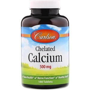 Carlson Labs, Хелатный кальций, 500 мг, 180 таблеток