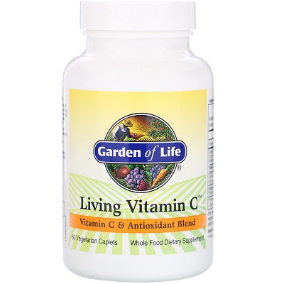 Garden of Life, Living Vitamin C, 60 растительных капсуловидных таблеток